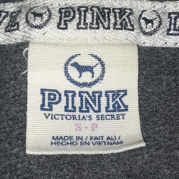 Sequin 2010 Victoria's Secret Pink Full Zip Hoodie Bling I ❤ Pink On‎ Back Small - Picture 5 of 6